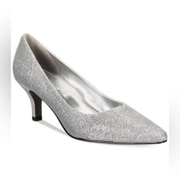 EASY STREET Chiffon Pumps - Silver Glitter - Picture 1 of 11